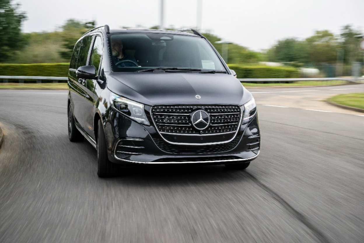 Executive people carrier on the road